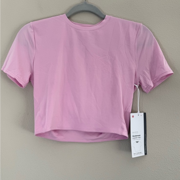 NEW - Lululemon - Wundermost Ultra-soft Nulu Crewneck T-Shirt - Vital Pink - Picture 7 of 12